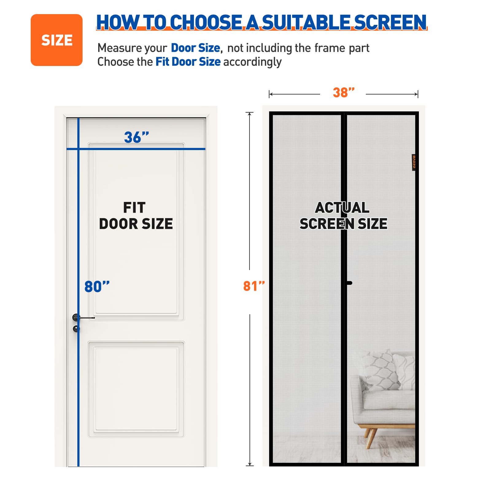 Magnetic Screen Door Regular Size - MAGZO Shop